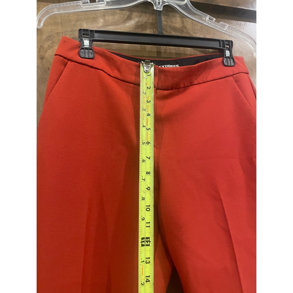 Express Columnist Red Ankle Dress Pants Mid Rise Slim Tapered Workwear L77 - Picture 6 of 9